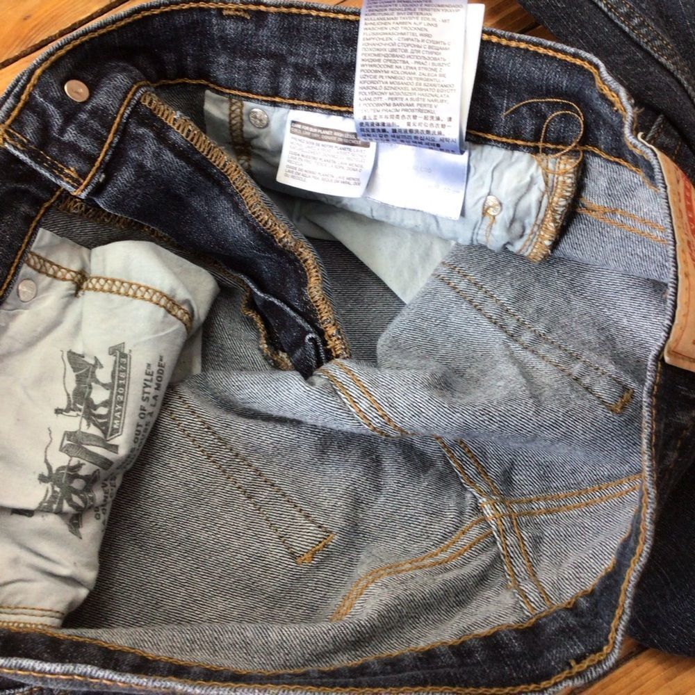 Levi’s 511 Slim Straight Jeans W32 L30 Dark Wash Stretch Denim Men’s Classic - Picture 5 of 10
